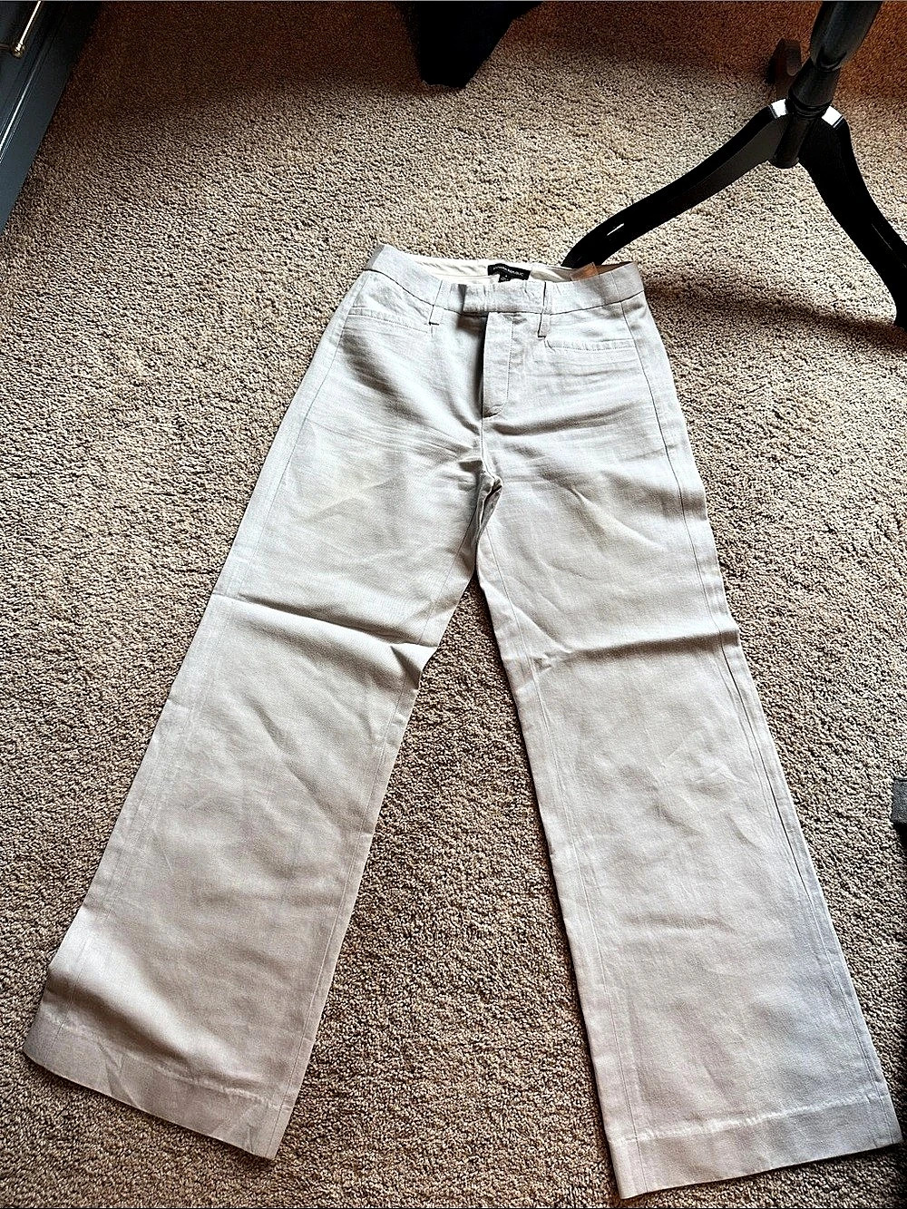 Banana Republic Wide Leg Pants in White Size 4 pale blue